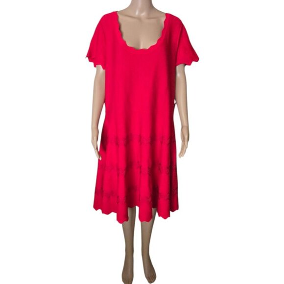Alexia Admor short sleeve dress midi red size 2X - Picture 1 of 8